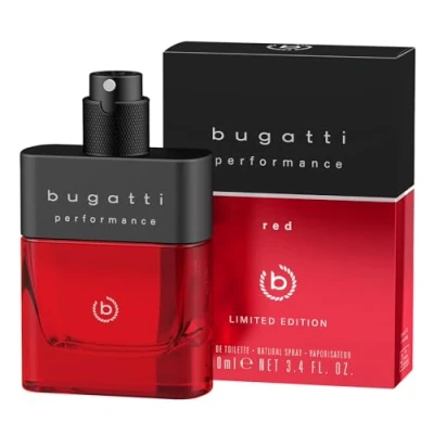 Image of bugatti Performance Red Perfume Men&#039;s 100 ml I Oriental Fougères Eau de Toilette with Grapefruit, Lavender, Patchouli &amp; Sandalwood Powerful Masculine, Warm Forest Notes