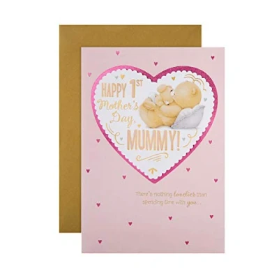 Image of Hallmark 1st Mothers Day Card for Mummy Cute Forever Friends Design