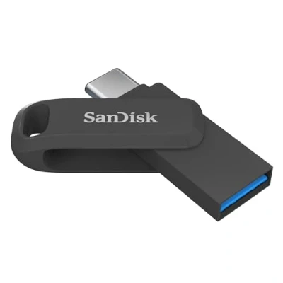 Image of SanDisk 256GB Ultra Dual Drive Go, USB C Flash Drive, Memory stick for Android smartphone, up to 400 MB/s, reversible Type and A connectors, Black
