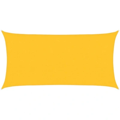 Image of vidaXL Sunshade Sail 160 g/m² Yellow 3x6 m HDPE