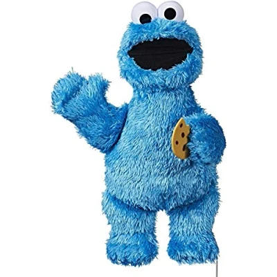 Image of Sesame Street E1961 Ses Feed Me Cookie Plush Monster Figurine, Blue, 13&quot;