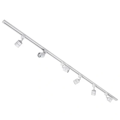 Image of Litecraft Kitchen Track Light with Soho Fixture &amp; GU10 LED Bulbs (White, 2M 6 Light)