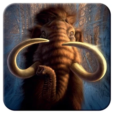 Image of 3D LiveLife Cork Coaster Mammoth from Deluxebase. Lenticular Coaster. Non slip drinks mat with original artwork licensed renowned artist, Jerry LoFaro