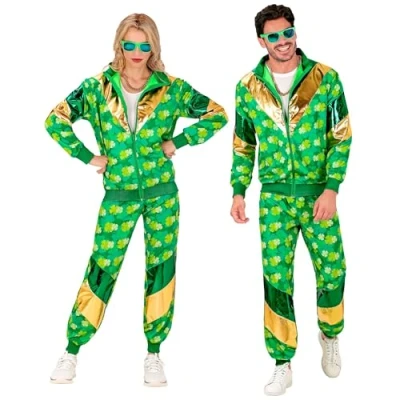 Image of Widmann Kostüm Trainingsanzug St. Patricks Day Tracksuit Costume, Green, M