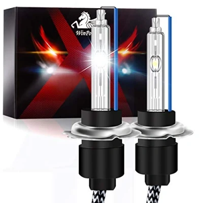 Image of WinPower H7 Xenon Bulbs 55W HID Light Lamp Car Headlight Replacement bulb 8000K Ice Blue, 1 Pair
