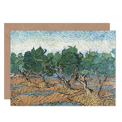 Image of Artery8 Vincent Van Gogh Olive Grove Fine Art Greeting Card Plus Envelope Blank Inside
