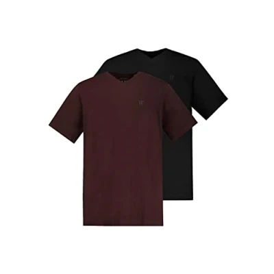 Image of JP 1880 Men&#039;s V Shirts T, Burgundy, 3XL (Pack of 2)