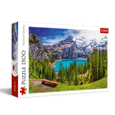 Image of Trefl 916 26166 Oeschinensee, Alpen, Schweiz EA 1500 pieces, premium quality, for adults and children aged 12 over 1500pcs Lake Oeschinen Switzerland, Coloured