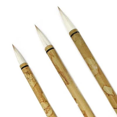 Image of Artway Chinese Brush Set x 3 Small, Medium &amp; Large, Bamboo