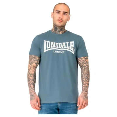 Image of Lonsdale Men&#039;s Hinstock T Shirt, Black/Green/Blue, XL