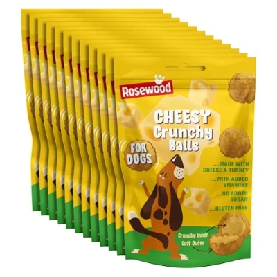 Image of Rosewood Cheesey Crunchy Meatballs For Dogs, 1 x 140g Pack of Tasty Dog Treats