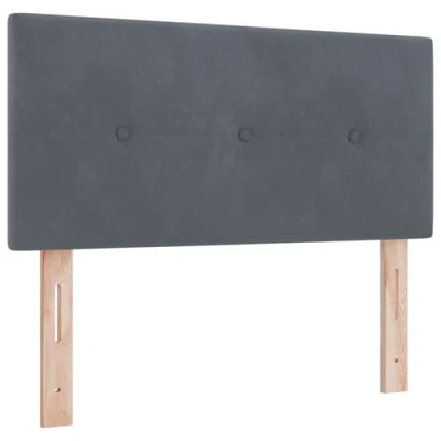 Image of vidaXL Headboard Button Tufted Dark Grey 90 cm Velvet