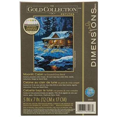 Image of Dimensions Moonlit Cabin, Cotton, Navy