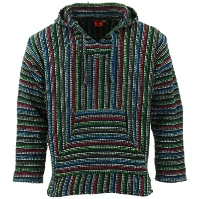 Image of LOUDelephant Recycled Mexican Baja Jerga Hoody Black Multi (4X Large)