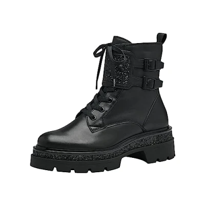 Image of Tamaris 1 25220 41 Women&#039;s Trainers Ankle Boot, Black Glam, 4 UK