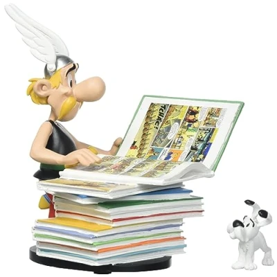 Image of Plastoy SAS 128 Asterix Sits on Stack of Books * New Edition