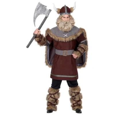 Image of Widmann 10131403 Adult Viking Costume, Basic case, Brown, L