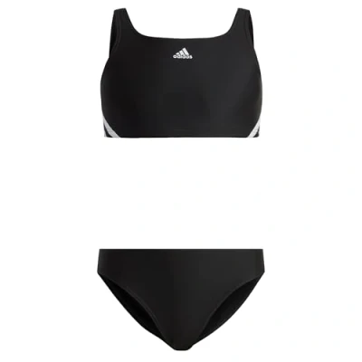 Image of adidas Sportswear 3STRIPES SET Bikini Black white for kids, Size: 2 3y,