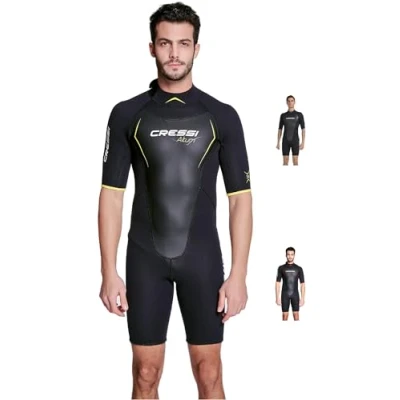 Image of Cressi Altum Man 3mm shorty Wetsuit One piece for Men in 3 mm double lined neoprene