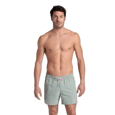 Image of Arena Mens Pro_File Logo Beach Short, Jade Salmon Pink, L EU