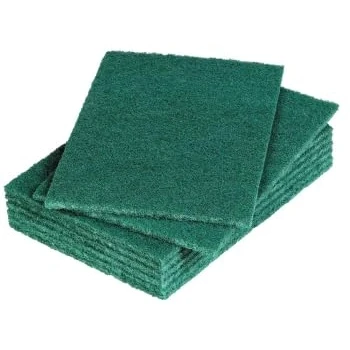 Image of Heavy Duty Scouring Pads, Microfibre, 23 x 15cm, Pack of 10, Green