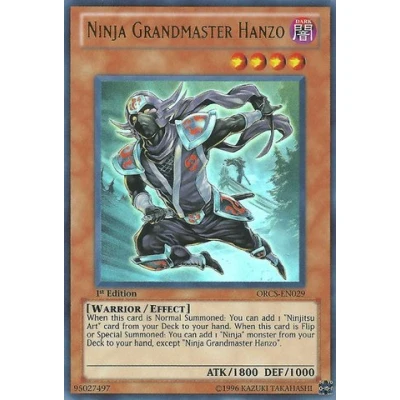 Image of Yu Gi Oh! Ninja Grandmaster Hanzo (ORCS EN029) Order of Chaos Unlimited Edition Ultra Rare by