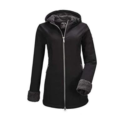 Image of G.I.G.A. DX Women&#039;s Burzowy Wmn softshell Prk A Casual parka with Hood, womens, hood., 36045 000, black, 38