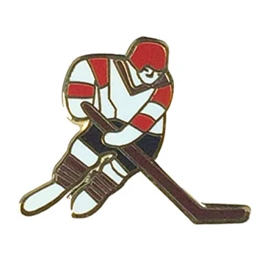 Image of Smartbadge® Ice Hockey Sports Player Hard Quality enamel lapel pin badge