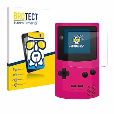 Image of brotect Glass Screen Protector Film compatible with Nintendo Gameboy Color Foil 9H Protection [Scratch Resistant, High Clarity]