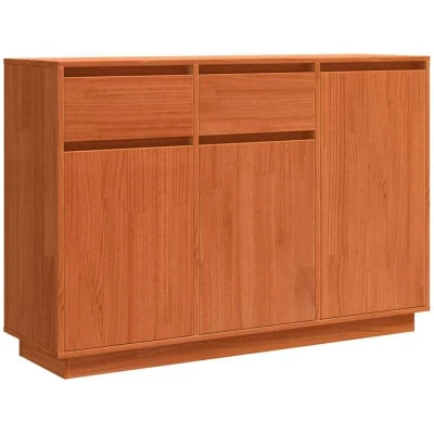 Image of vidaXL Sideboard Wax brown 110 x 34 75 cm Solid pine wood