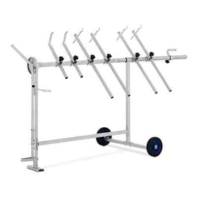 Image of MSW Rotating Panel Stand Body Shop Painting Garage 6 Arms 360 90kg RPS 4H (Steel, Max. Load For Single Bar 15kg, Dual Mounting System)