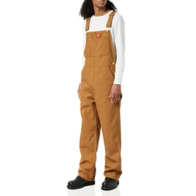 Image of Dickies Men&#039;s Latzhose Bib Overall Smooth Workwear Overalls, Brown (Brown Duck), W42/L32 (Manufacturer Size: W42/L32)