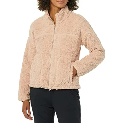Image of Amazon Essentials Women&#039;s Sherpa Jacket, Blush, XXL