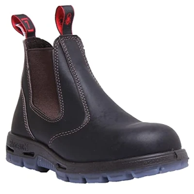 Image of Redback USBOK Chelsea Boots Claret Brown with Steel Toe Cap from Australia (UK size 12)