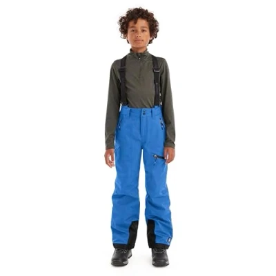 Image of Killtec Boys&#039; Ski Trousers with Zip Off Bib and Edge Protection, Boys 242, Neon Blue, 152, 43401 000