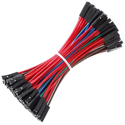 Image of Breadboard Jumper Wires 20AWG, Bestlus Exclusives Cables 10CM F/F 10 Colors Pack of 120 Square Head 0.1&#039;&#039; (4&#039;&#039;, F/F)