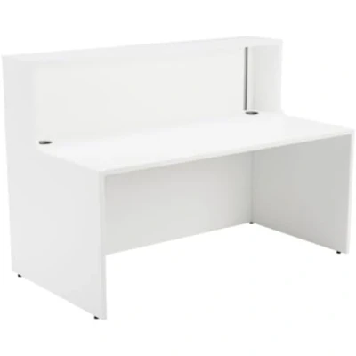 Image of Office Hippo Reception Desk Unit, Table, Office, White, 146 x 89 116.5