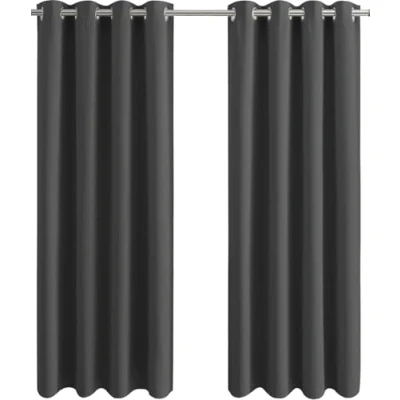 Image of Aspire Homeware Blackout Curtains for Living Room Grey Bedroom Eyelet 66x90 inch Drop Thermal Insulated Super Soft Window Treatments Black Out Curtain + 2 Tiebacks