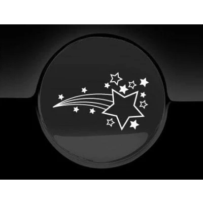 Image of Fuel Cap Stickers Shooting Stars, White