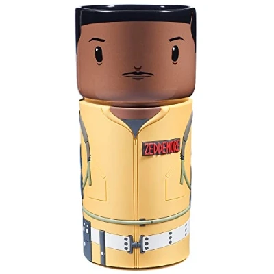 Image of CosCups by Numskull Ghostbusters Winston Zeddemore Ceramic Mug Gift with Rubber Sleeve 400ml Official Merchandise