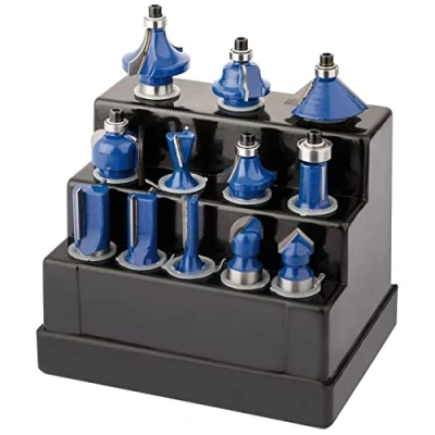 Image of Draper 72893 12 Piece 1/2 Inch TCT Router Bit Set