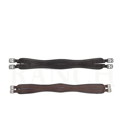 Image of ANTI CHAFE CONTOUR GIRTH HORSE TACK SADDLE STRAP [BROWN] [44&quot;]