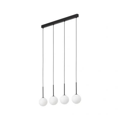 Image of Martin Bar Pendant Ceiling Light Black 4xG9