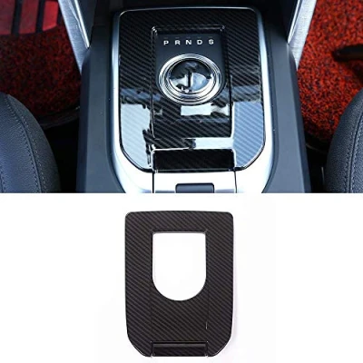 Image of ABS Car Interior Gear Shift Panel Cover Trim 1pc For Discovery Sport 2015 2018 Accessories (Carbon Fiber)