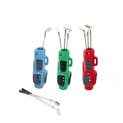 Image of WANGCL 3Set Miniature Golf Clubs Dollhouse Accessories for 1/12 Barbie Lundby Dolls House