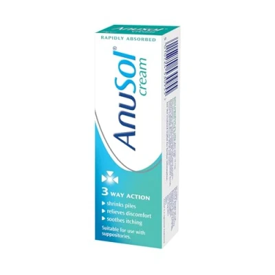 Image of Anusol Haemorrhoids Treatment Cream Proven Formula Shrinks Piles, Relieves Discomfort, Soothes Itching &amp; Lubricates 23g