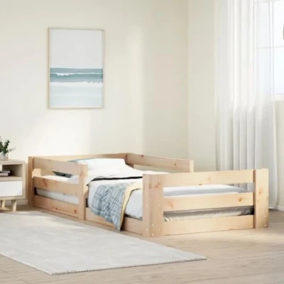 Image of vidaXL Bed Frame without Mattress Base Bedstead 80x160 cm Solid Wood Pine
