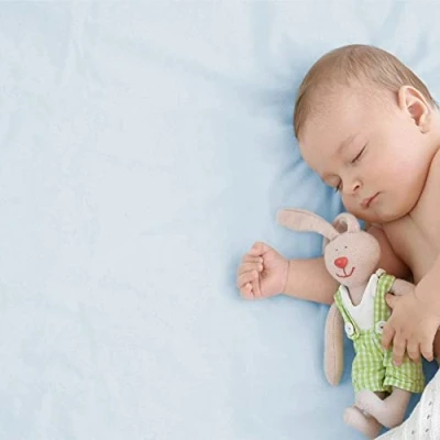 Image of For Your Little One Jersey Fitted Sheet Compatible with Bugaboo Stardust 55x90cm 2x Blue