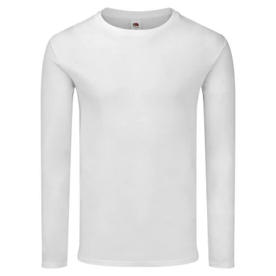 Image of Fruit of the Loom Mens Iconic 150 Long Sleeved T Shirt (White) Size 4XL