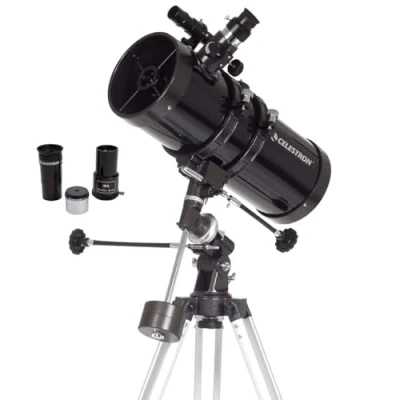 Image of Celestron 21049 PowerSeeker 127EQ Reflector Telescope, Black